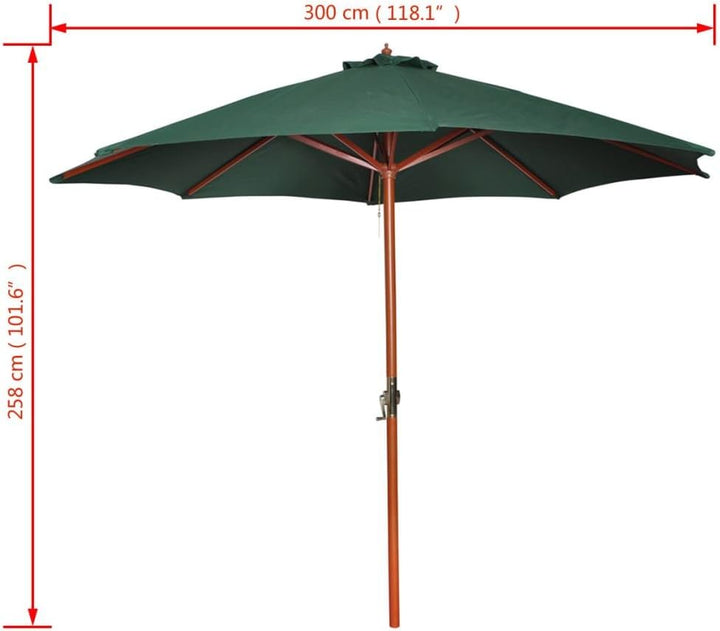 Festnight Sonnenschirm Ampelschirm Gartenschirm Bespannung Polyester Marktschirm Ø300cm für den Somm