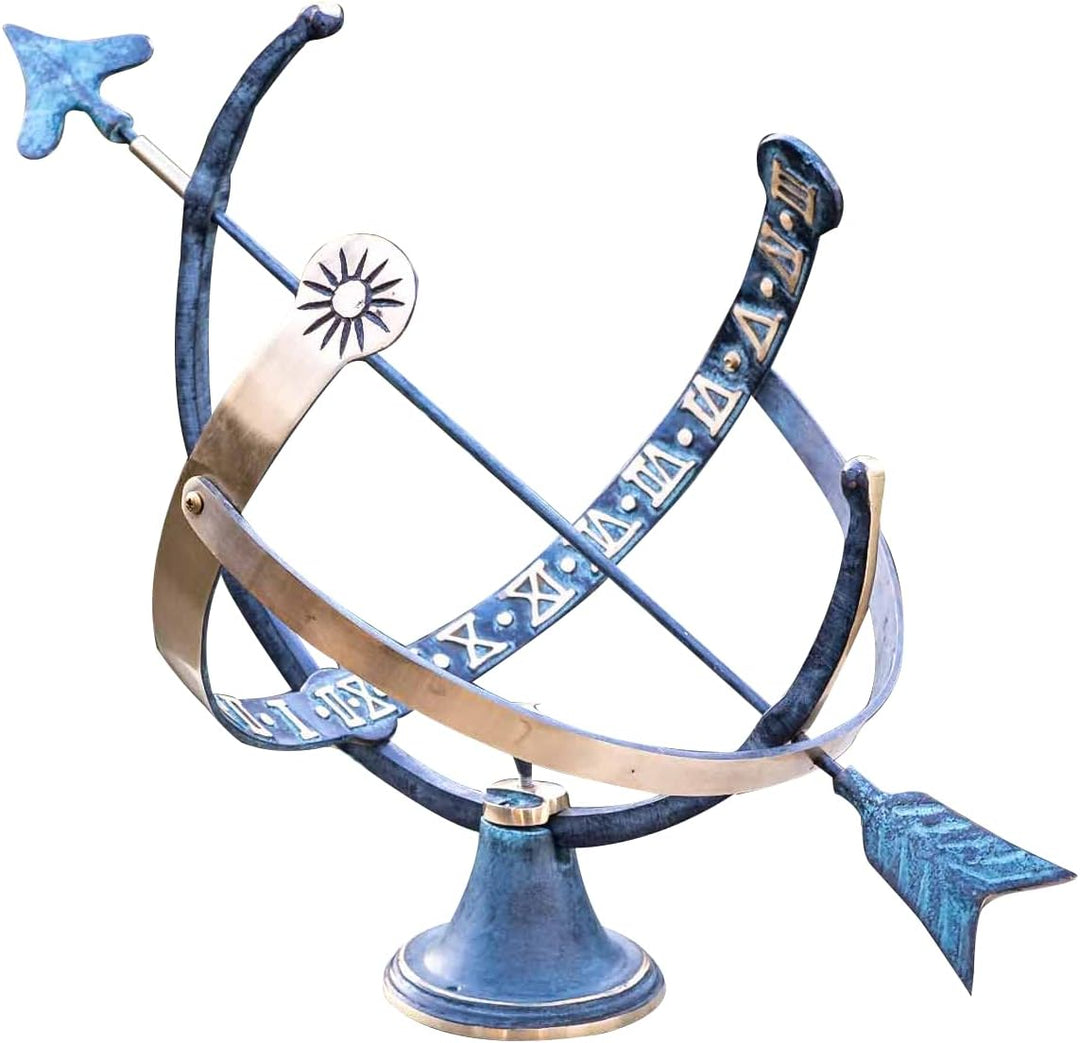 IDYL Outdoor Zeitmesser aus Bronze Sonnenuhr - hochwertig und auffällig | 0029 | Masse: 35 x 45 x 30