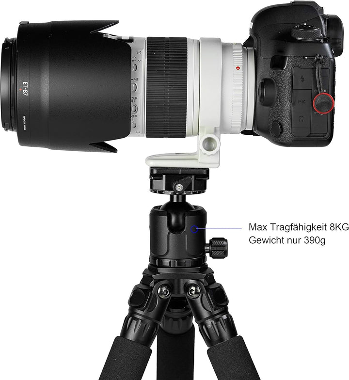 TINKTEEK Wing Panorama Kugelkopf Stativkopf Doppelte Panoramaplatte 390g Höhe 8cm Tragkraft 8kg prof