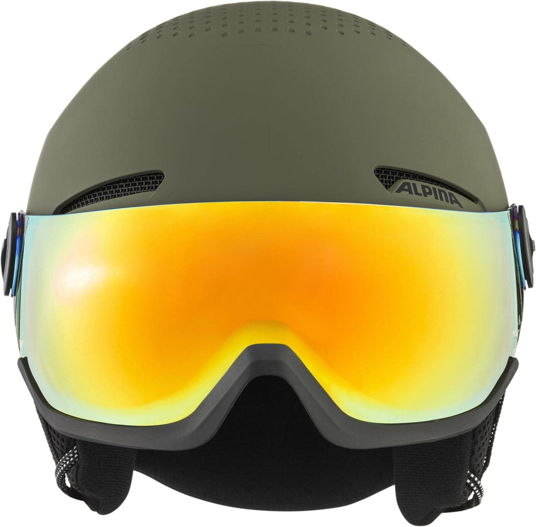 Alpina Arber Visor Q-Lite Herren Skihelm Hardshell-Aussenschale grün grün 54-58, 54-58