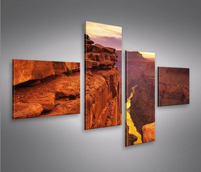 islandburner Bild Bilder auf Leinwand Grand Canyon 4L XXL Poster Leinwandbild Wandbild Dekoartikel W