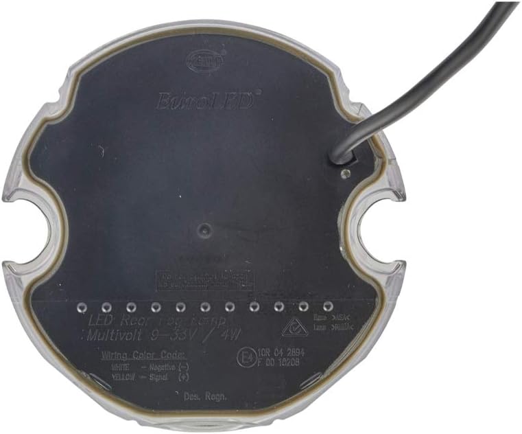 HELLA - Nebelschlussleuchte - EuroLED - LED - 12/24V - Anbau - Lichtscheibenfarbe: glasklar - Kabel: