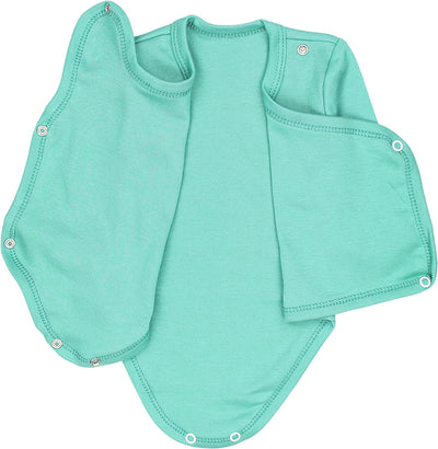 TupTam Baby Unisex Langarm Wickelbody im 5er Set 62 Dunkelblau Jeans Blau Mintgrün, 62 Dunkelblau Je