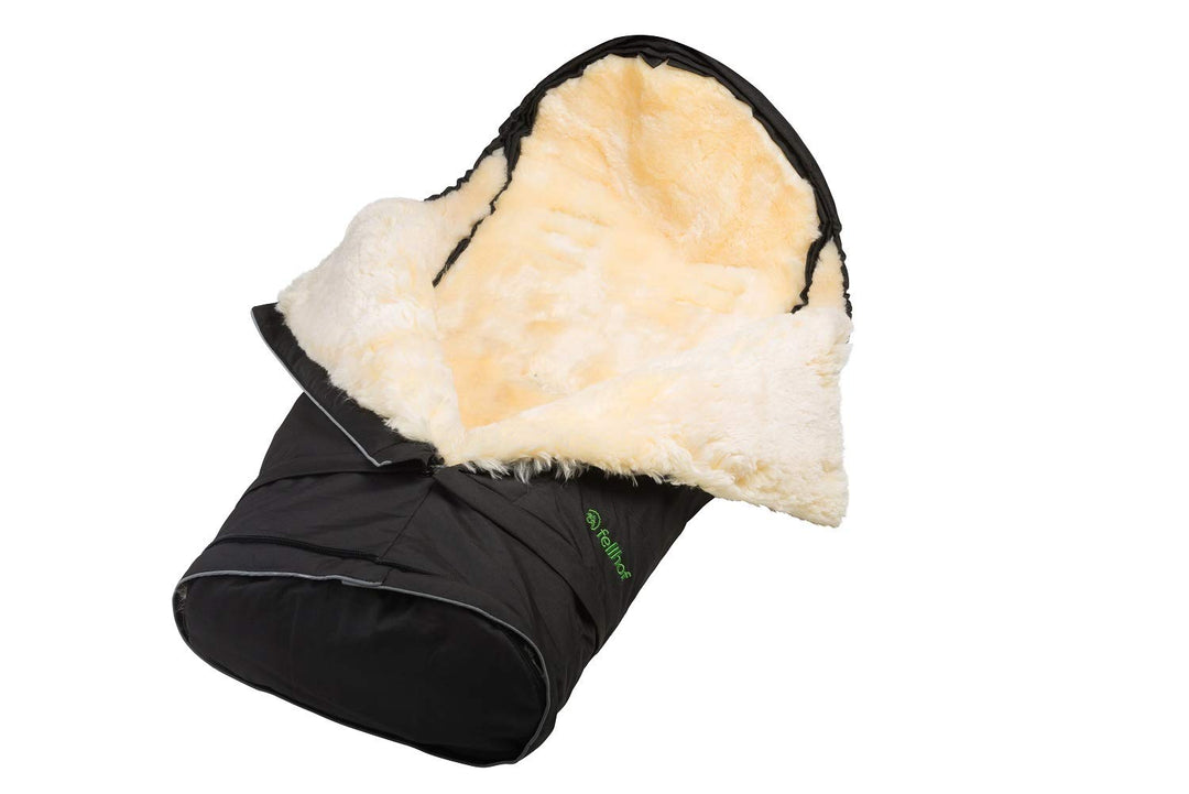 Fellhof 108701 Lammfell Fusssack Sölden, grössenverstellbar, bei 30 °C waschbar, OEKO-TEX® Standard