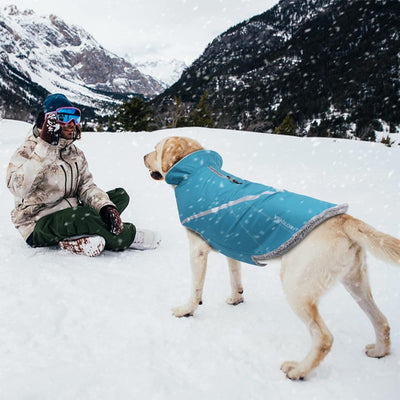 VIVAGLORY Winterjacke für Hunde, Warme Hundemäntel für kaltes Wetter Leicht Fleecefutter, Hundemänte