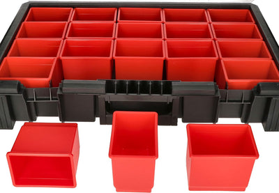 KOTARBAU® Tragbarer Sortimentskasten WRC 39x60x11 cm Aufbewahrungsbox mit Kammern aus Polycarbonat H