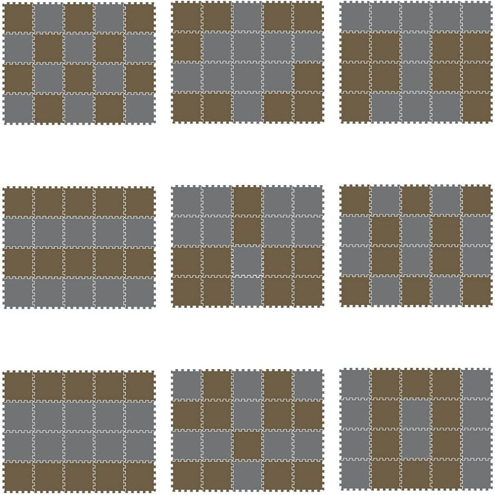 LittleTom 18 Teile Spielmatte Baby ab Null - 30x30 Schaumstoff Puzzlematte Kinder Isomatte Baby Spie