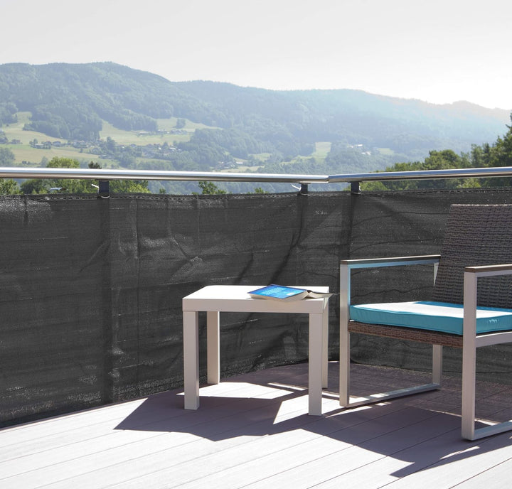 Windhager Zaunblende Screenex Classic, Sichtschutz, Windschutz für Garten und Balkon, anthrazit, ink