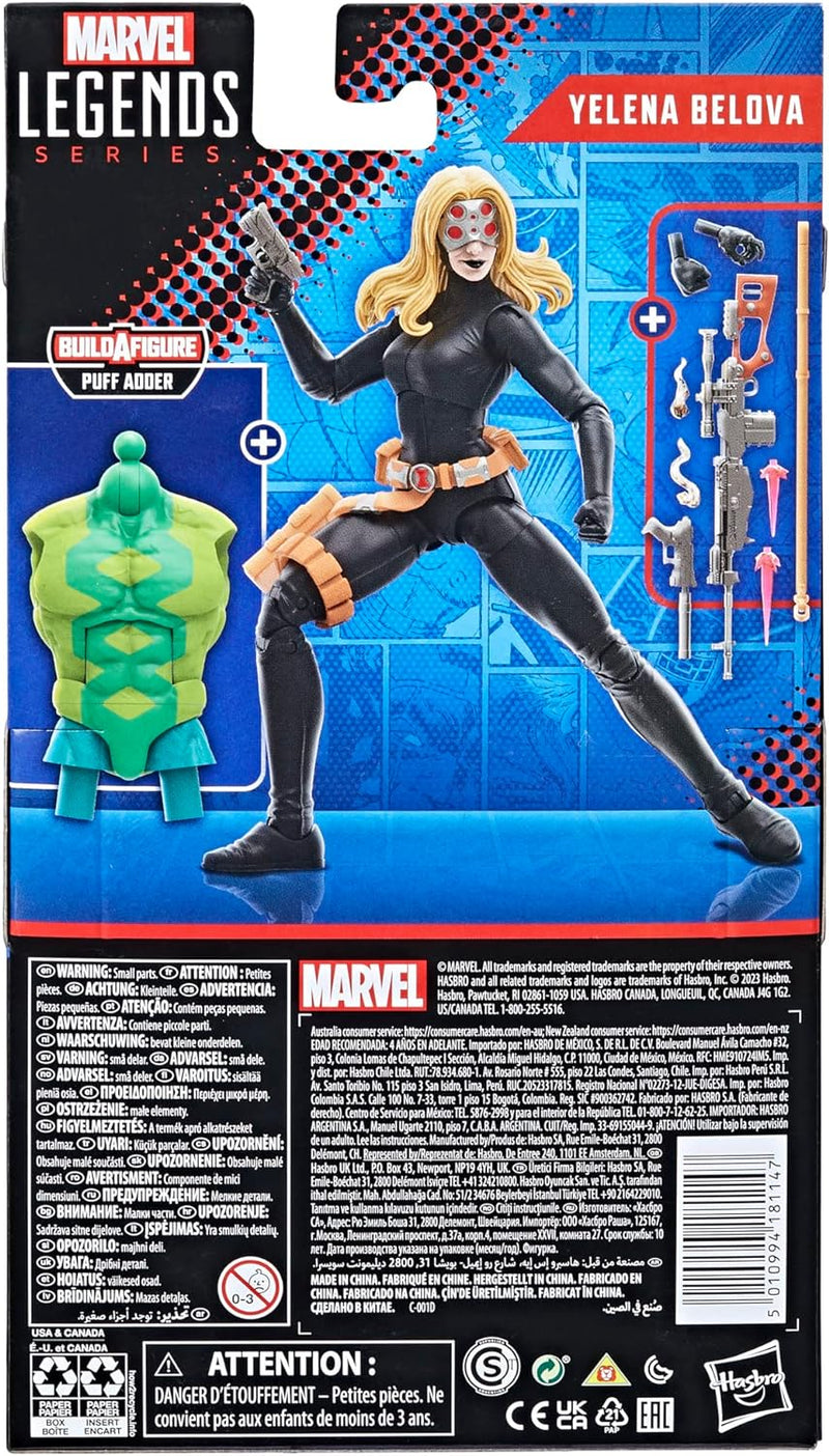 Hasbro Marvel Legends Series: Yelena Belova Black Widow Marvel Classic Comic, 15 cm grosse Action-Fi