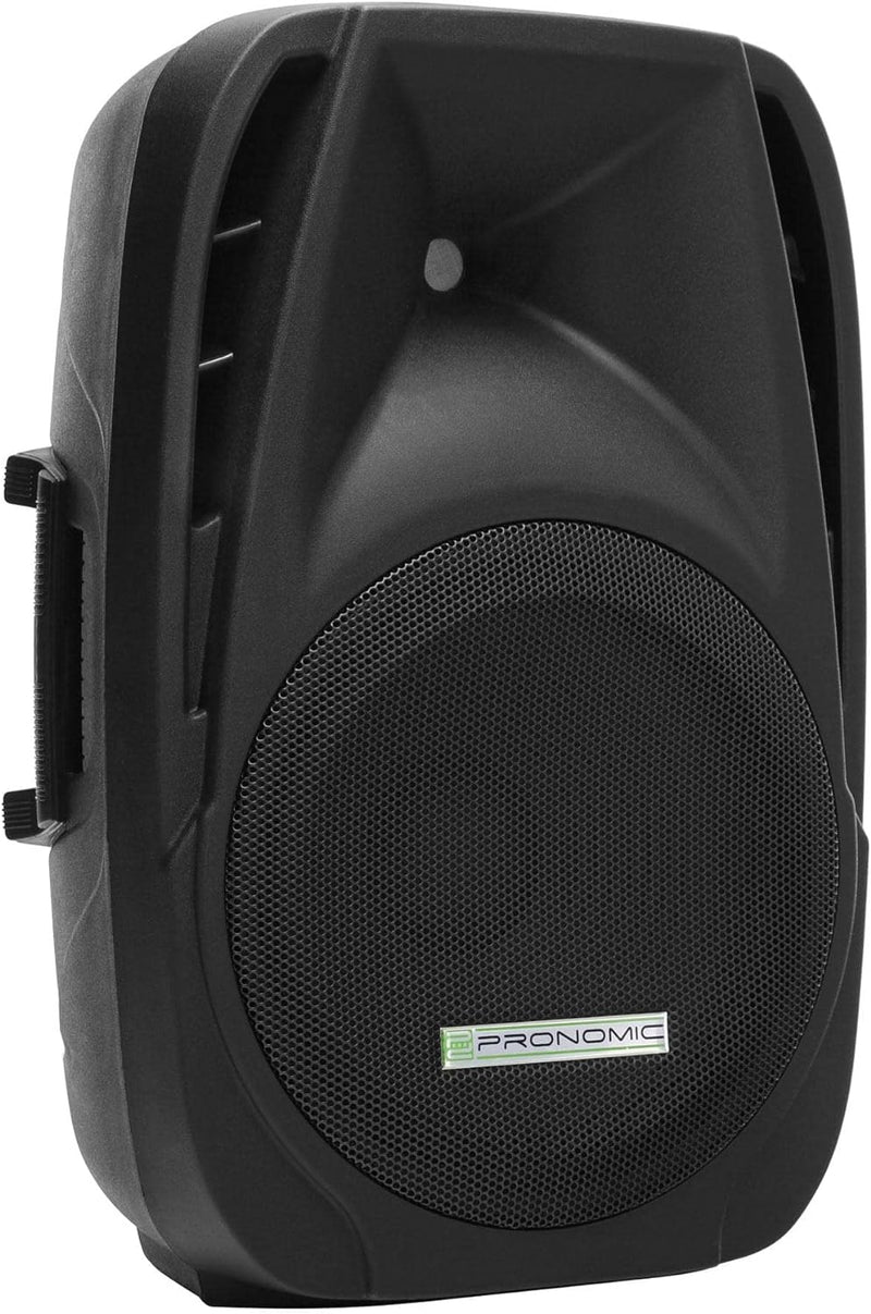 Pronomic PH12A Bühnen- und Konzertlautsprecher Aktiv PA-Lautsprecher Aktive ABS PA-Box, 12 Zoll, 30