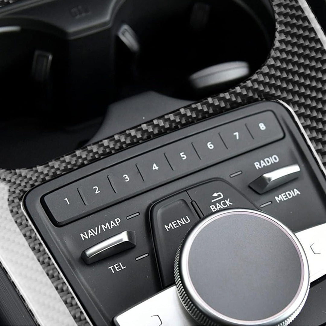 KUNGKIC Kohlefaser Auto Mittelkonsole Schalttafel Abdeckung Aufkleber Gangschaltung Paneel Innenraum