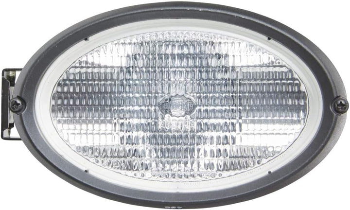 HELLA - Halogen-Arbeitsscheinwerfer - Oval 100 - 12V - Anbau/geschraubt - für waagerechte Befestigun