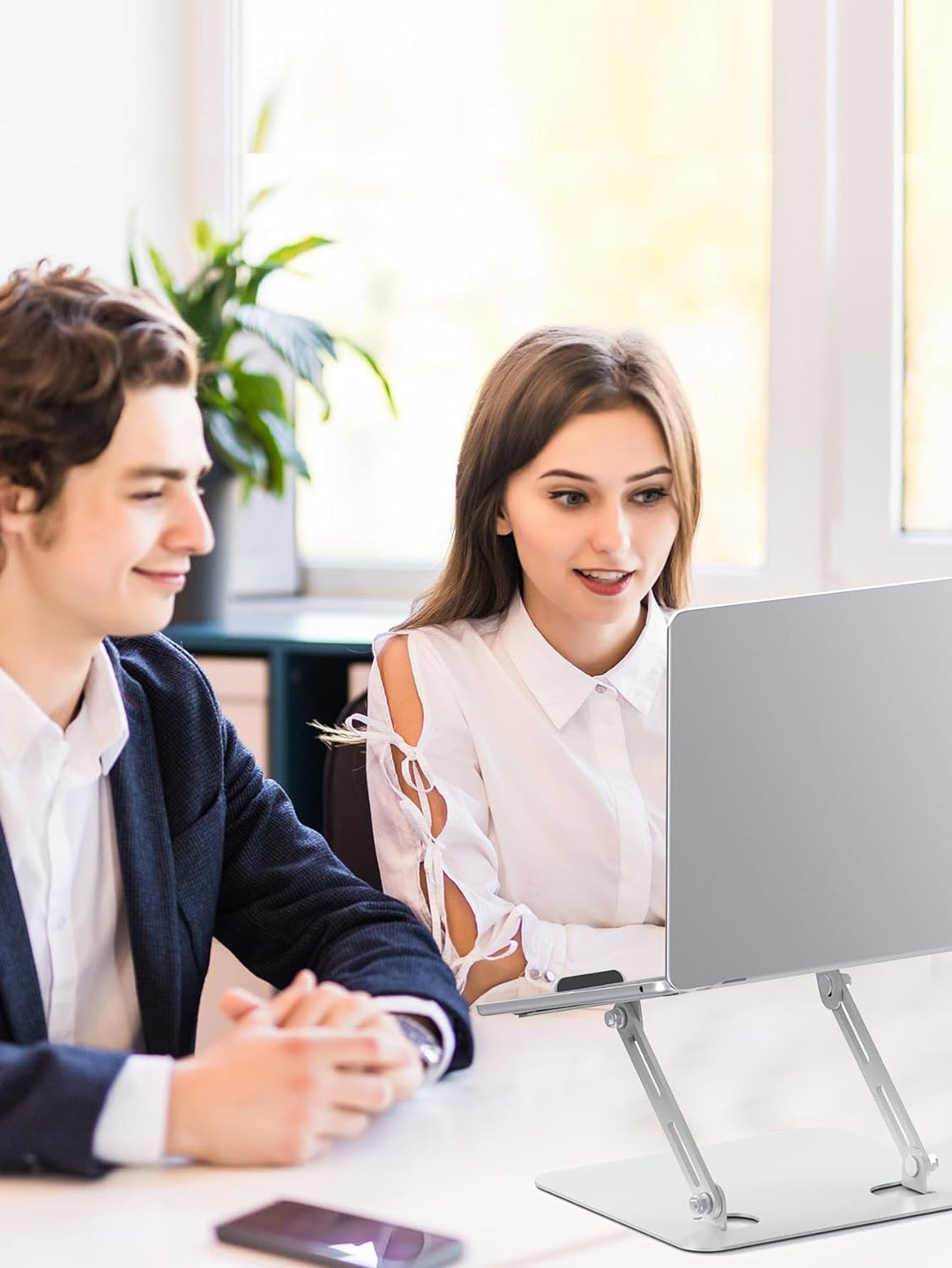 SOUNDANCE Laptop-Ständer für Schreibtisch mit Stabiler Schwerer Basis, verstellbare Höhe Multi-Winke