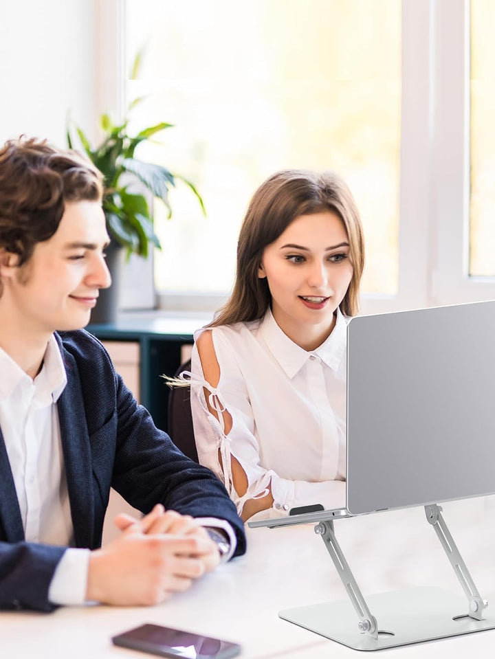SOUNDANCE Laptop-Ständer für Schreibtisch mit Stabiler Schwerer Basis, verstellbare Höhe Multi-Winke