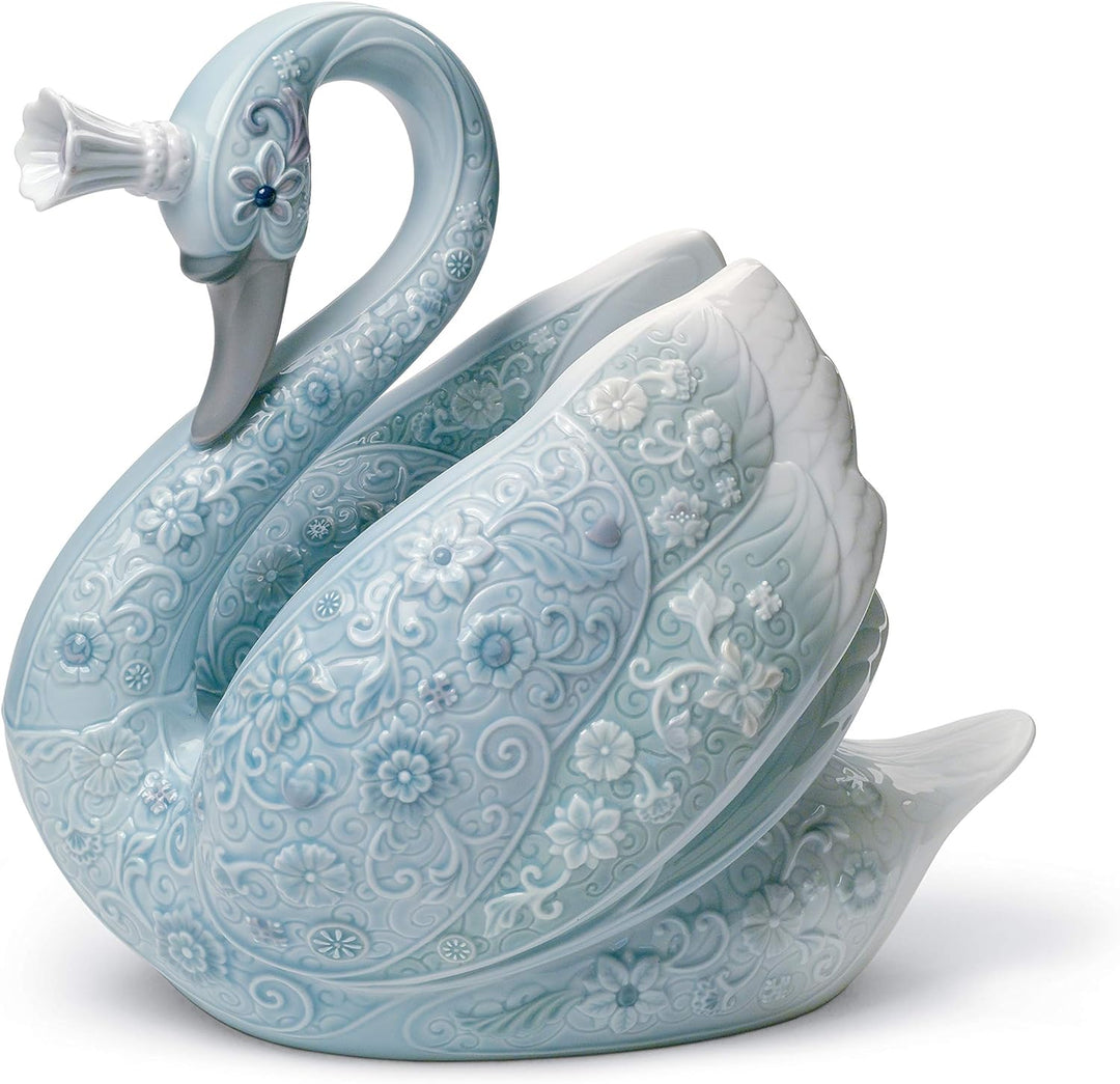 LLADRÓ Figur Die Schwanenprinzessin. Schwan. Porzellan.
