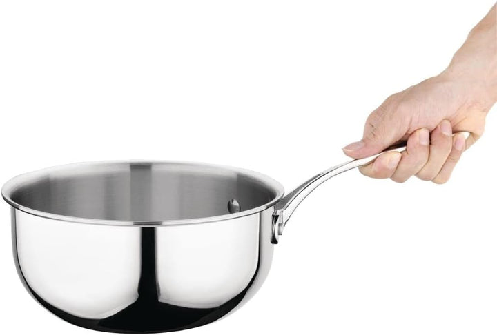 Vogue Treiwandige Sautépfanne, 200 mm, Edelstahl 8(Ø)"/ 200mm, 8(Ø)"/ 200mm
