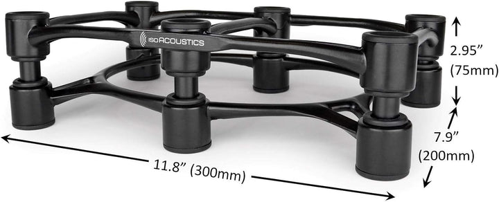 IsoAcoustics Aperta-Serie mit Lautsprecherstativen, schwingungsdämpfend, mit einstellbarer Neigung: