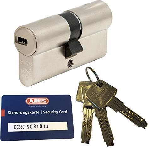 ABUS EC660 Profil-Doppelzylinder Länge (a/b) 28/34mm (c=62mm) mit 3 Schlüssel, mit Sicherungskarte