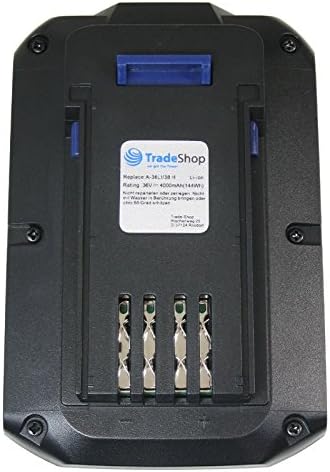Trade-Shop Premium Li-Ion Akku 36V / 4000mAh / 144Wh für LUX-Tools Highwheel-Akku-Rasenmäher A-36 Li