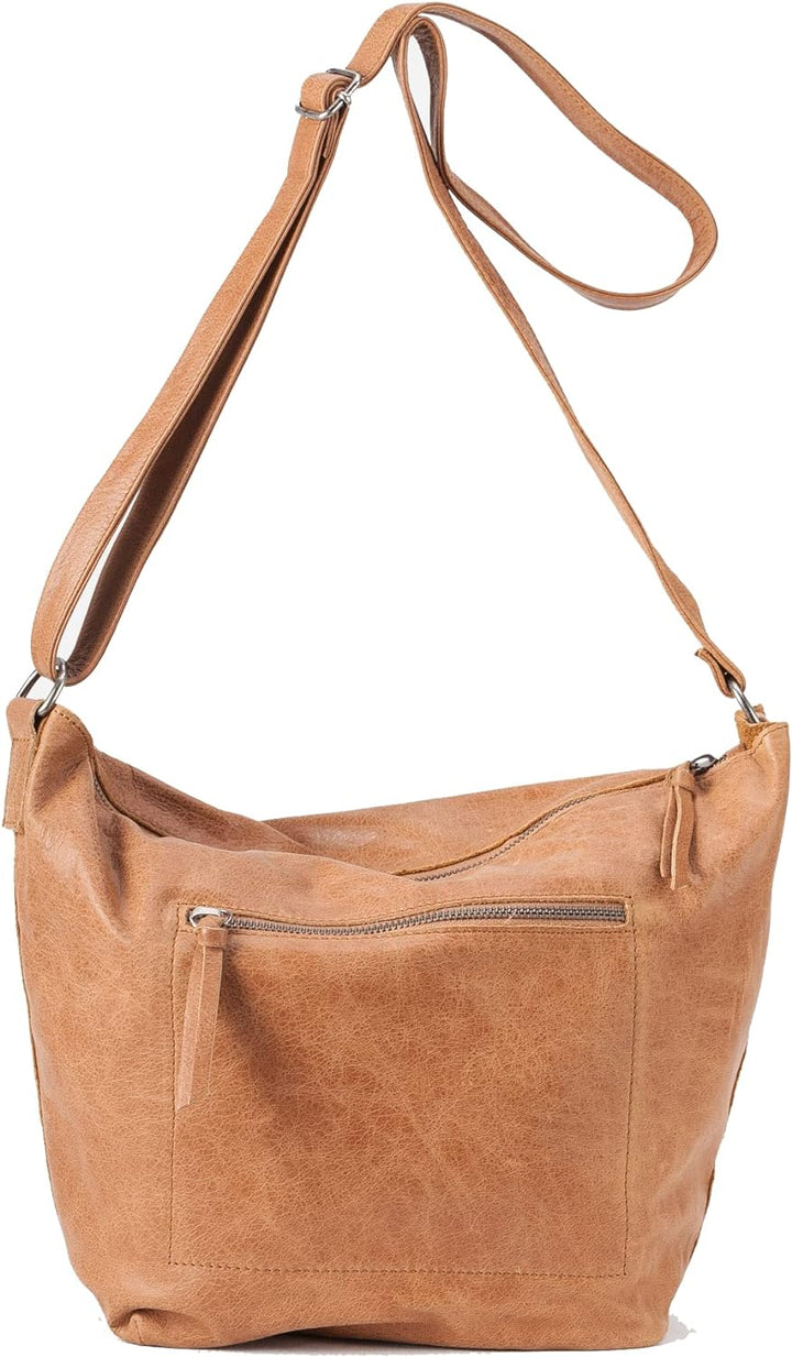 Biba Tasche für Damen aus echtem Leder, Umhängetasche Leather Utah Cream Out UTC2LO, Langen Griff, R