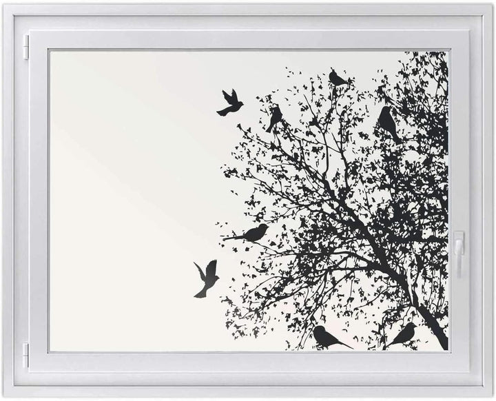 Fensterfolie Sichtschutz I Hochwertige Klebefolie für Fenster - Sticker I Deko Folie für Küche, Bad,