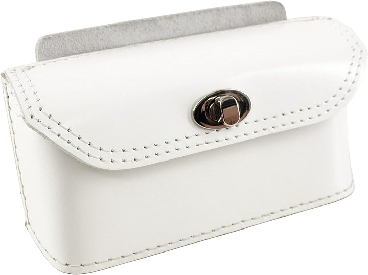 Leder Lenkertasche Tasche Packtasche Weiss passend für Simson Schwalbe KR50 KR51 KR51/1 KR51/2, Weis