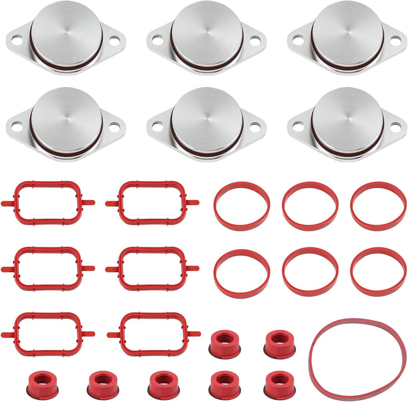 26 Stück 32mm Auto Ansaugkrümmer und Drallklappen Dichtungssatz, Ersatz für BMW E38 E39 E46 E53 E60
