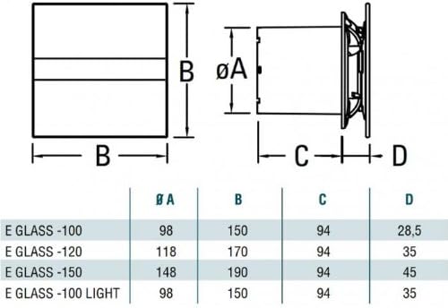 Ventilator/Lüfter/CATA E 100 GT/INKL RÜCKSCHLAGKLAPPE Rückschlagfolie Rückschlagventil/Timer/Nachlau