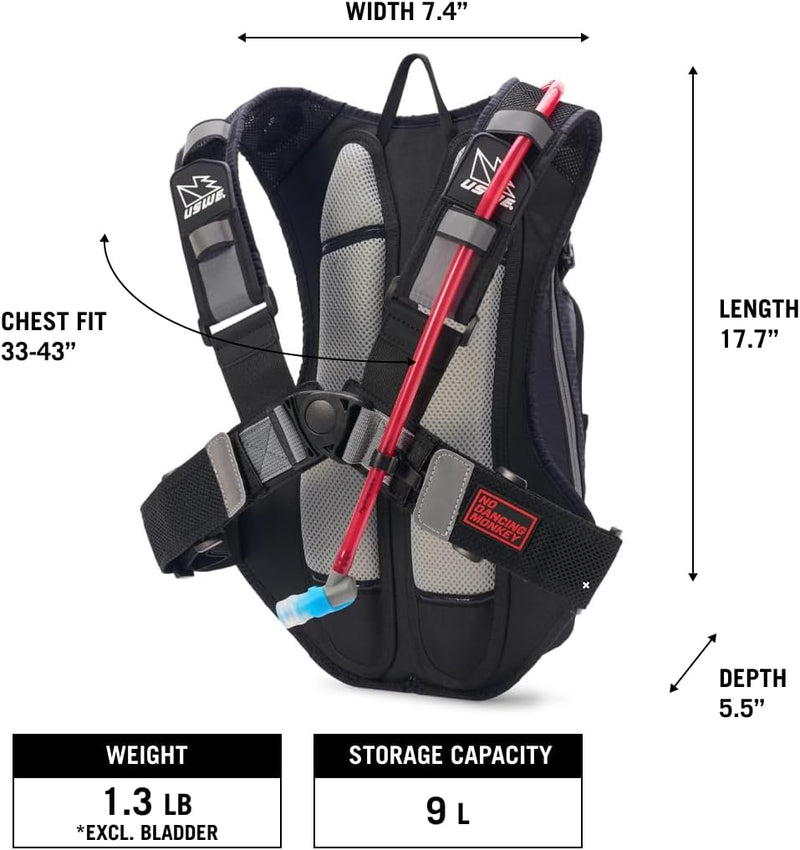 USWE Airborne – Limited Race Edition, Trinkrucksack, federfrei, für MTB, Mountainbike, Radfahren, Gr