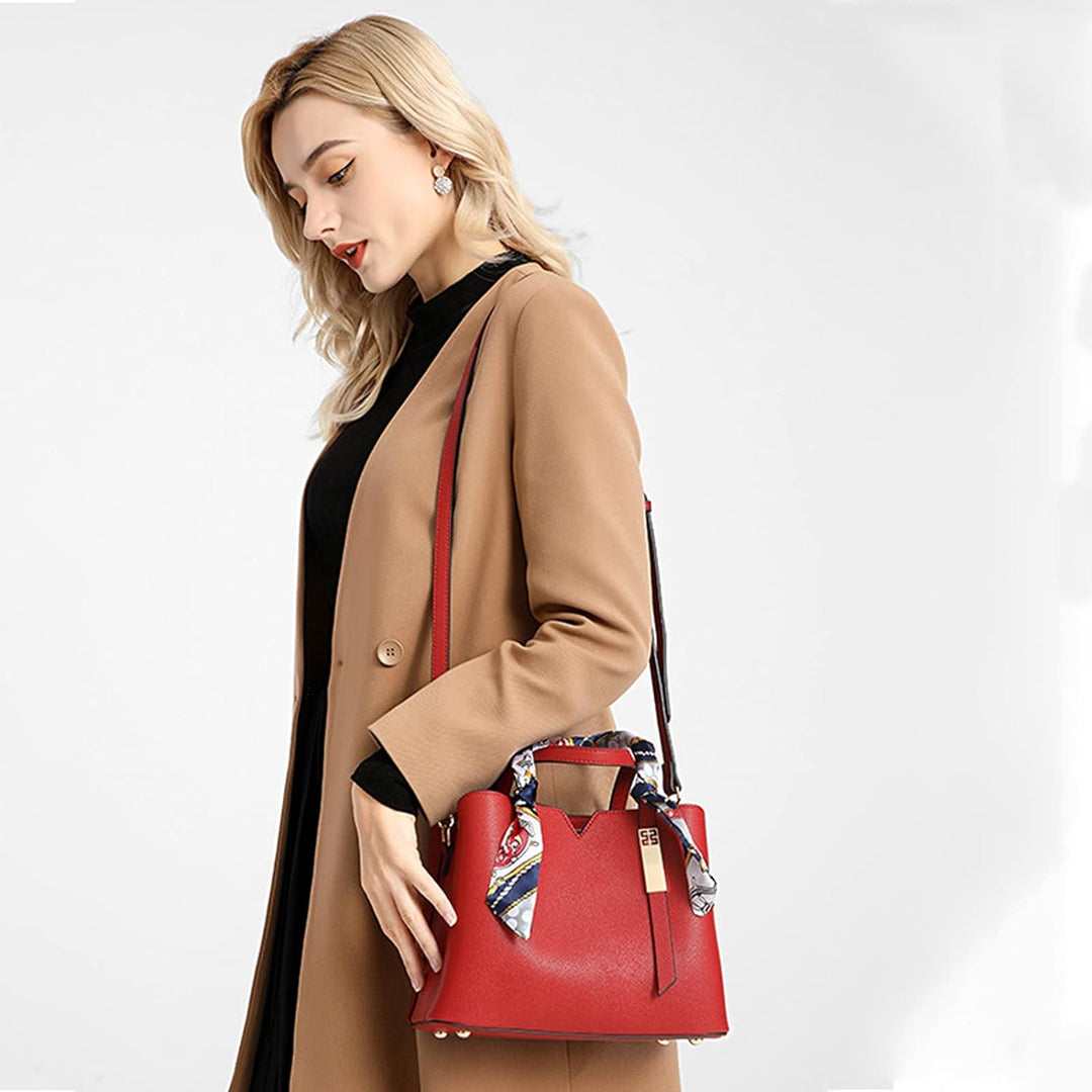 PORRASSO Damen Handtasche Mode Henkeltasche Schultertasche Wasserdicht Umhängetasche Beuteltasche To