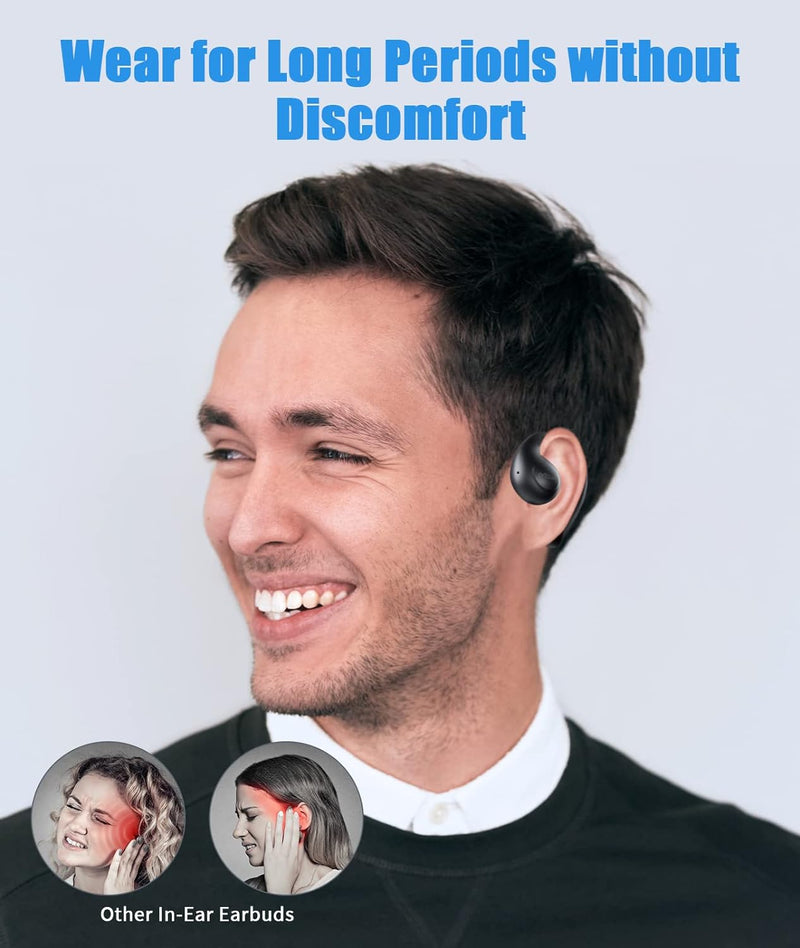 Ortizan Open Ear Kopfhörer, Kabellose Ohrhörer mit Ohrbügeln, Bluetooth 5.3, IP67 Wasserschutz, Luft