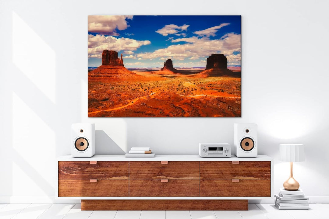 deyoli Monument Valley in Arizona Format: 80x60 als Leinwandbild, Motiv fertig gerahmt auf Echtholzr