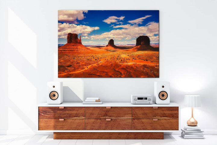 deyoli Monument Valley in Arizona Format: 80x60 als Leinwandbild, Motiv fertig gerahmt auf Echtholzr