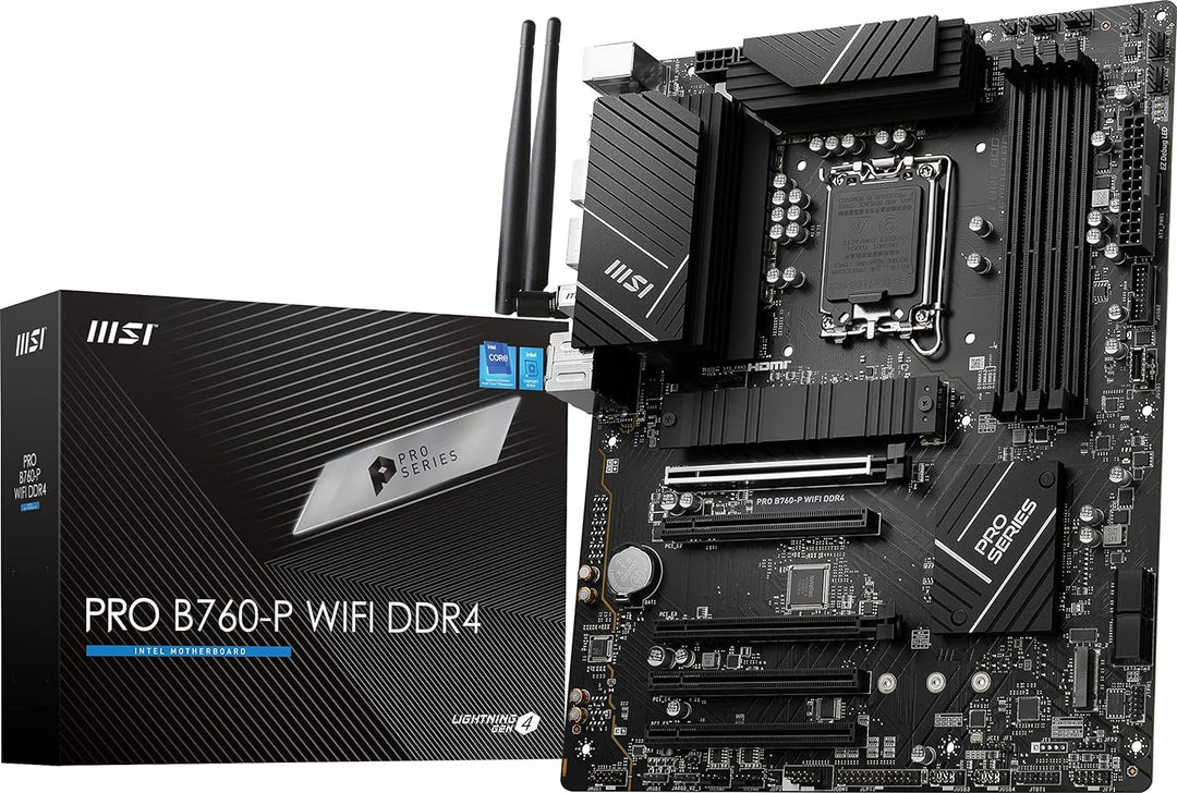 MSI PRO B760-P WiFi DDR4 ProSeries Motherboard (unterstützt Intel Prozessoren der 12. / 13. Generati