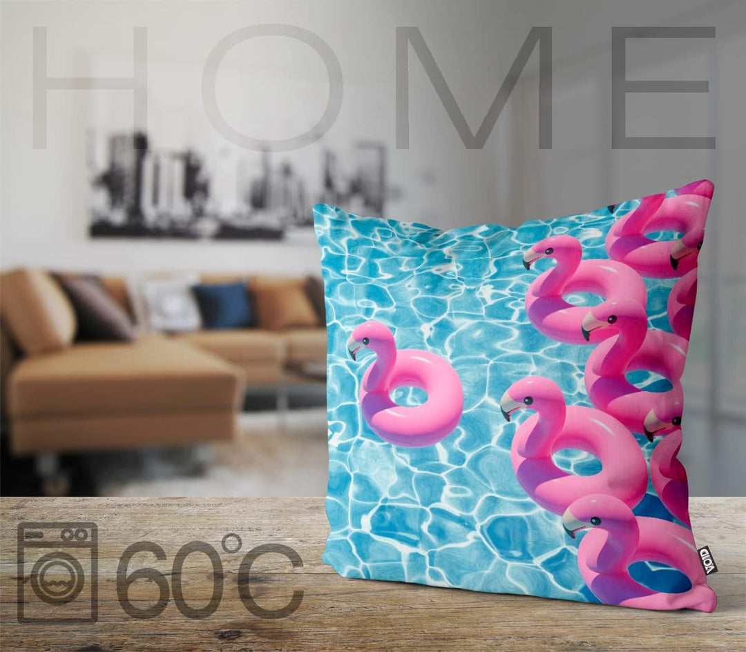 VOID Swimming Pool Flamingos Kissenbezug Kissenhülle Sofakissen Kissen Deko Outdoor-Kissen Dekokisse