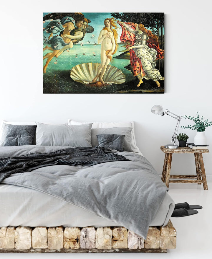 Sandro Botticelli - Die Geburt der Venus als Leinwandbild / Grösse: 100x70 cm / Wandbild / Kunstdruc
