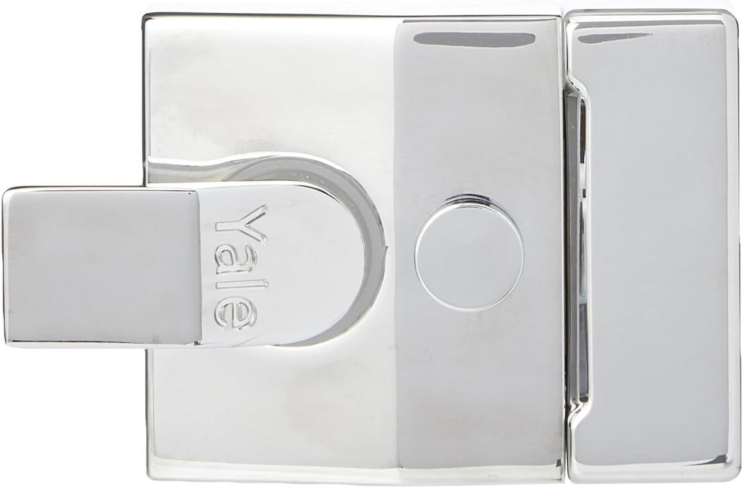 Yale Locks P85 Nachtriegelschloss, Dornmass 40 mm (Sichtverpackung), verchromt, Riegel