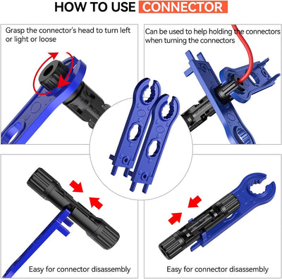 Crimpzange Solarstecker Set, Preciva Solar Crimpzange für 2.5/4.0/6.0mm² Solarpanel PV Kabel mit 10