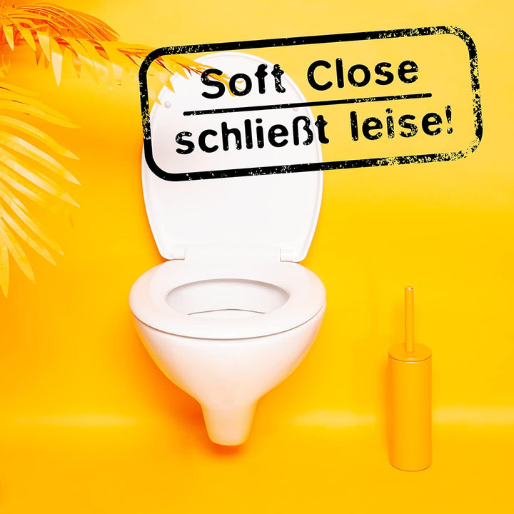 Bold O-Form Toilettendeckel mit Absenkautomatik - Klobdeckel mit Softclose - WC-Sitz - bruchsicher -