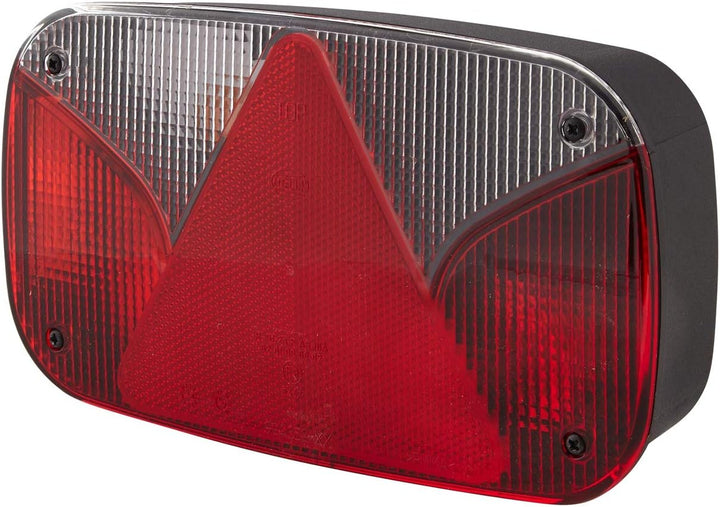 HELLA - Heckleuchte - Glühlampe - 12V - Anbau/geschraubt - Lichtscheibenfarbe: weiss/rot - Stecker: