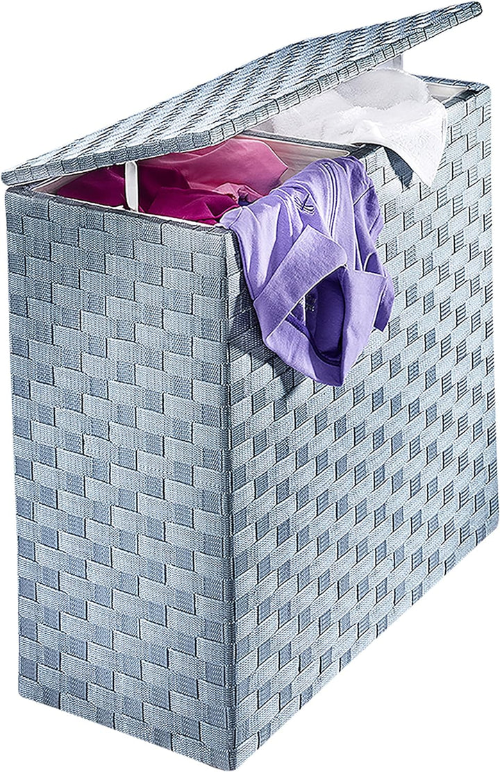 Kobolo Wäschesammler Wäschesortierer - Nylon - grau - 125L - 2 Fächer