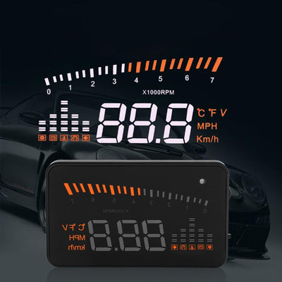 Vgeby OBDII HUD Head Up Display Farb-LED-Projektor, Geschwindigkeits-Warnsystem für Auto, LKW