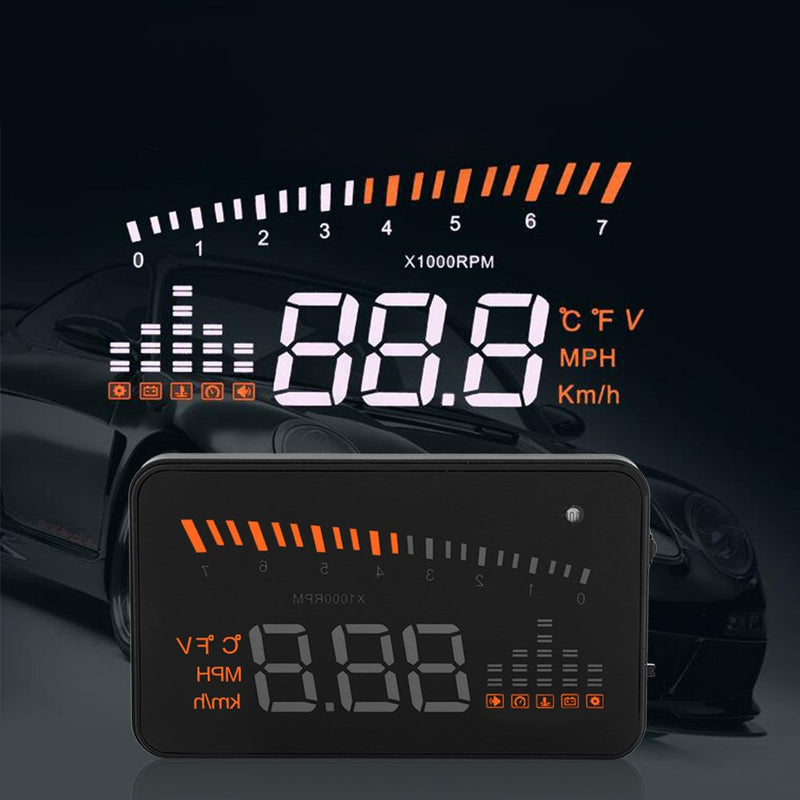 Vgeby OBDII HUD Head Up Display Farb-LED-Projektor, Geschwindigkeits-Warnsystem für Auto, LKW