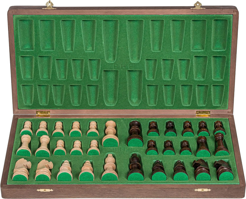 Square - Pro Schach Nr 5 WENGE - Schachspiel aus Holz - Schachbrett & Staunton 5