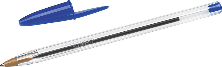 BIC Kugelschreiber Set Cristal Original, in Blau, Strichstärke 0,4 mm, 150er Pack, Ideal für das Bür