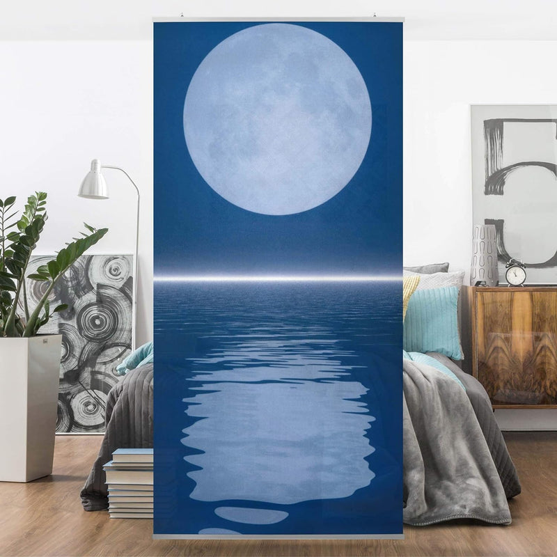 Bilderwelten Raumteiler Silver Moon Rise 250x120cm ohne Halterung 250x120cm without hanger, 250x120c