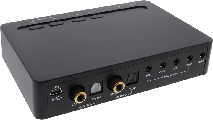 InLine 66670B USB 2.0 SoundBox 7.1, 48KHz / 16-bit, mit Toslink Digital IN / OUT