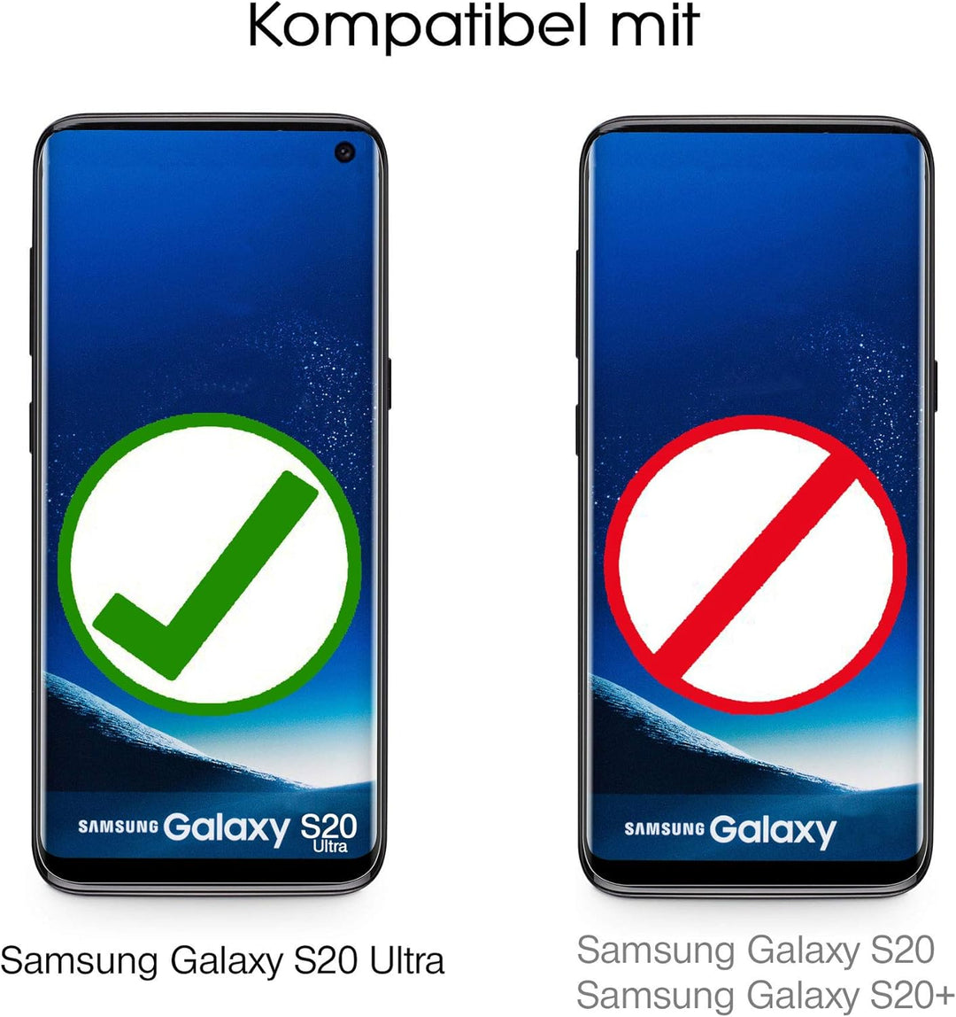 WIIUKA Echt Ledertasche - TRAVEL - Hülle für Samsung Galaxy S20 Ultra, mit Kartenfach, extra Dünn, T