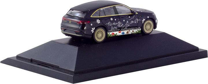 herpa 102155 Mercedes-Benz EQC Weihnachts-PKW 2019“ in Mini zum Basteln und Sammeln, Mehrfarbig