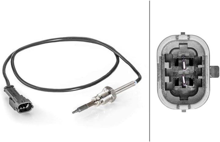 HELLA 6PT 014 494-341 Sensor, Abgastemperatur - 2-polig - geschraubt - Kabel: 780mm
